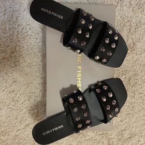 Marc Fisher Bolive Studded Flat Sandles.